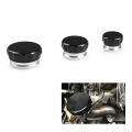(GGBR) 2.5 Inch Aluminum Alloy Weld Billet on Filler Neck and Cap Oil Fuel Water Tank Black. 