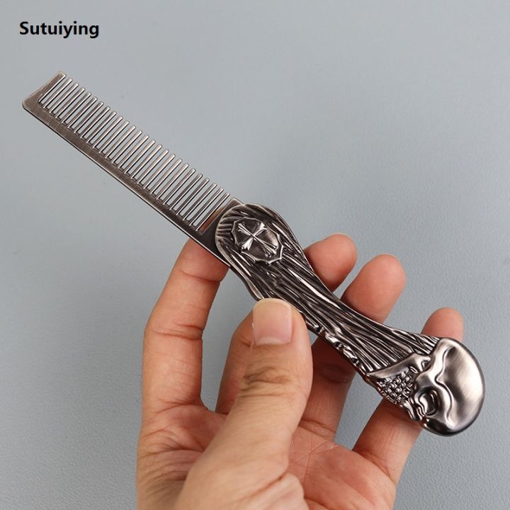 Sutuiying%201pcs%20portable%20stainless%20steel%20metal%20beard%20comb%20for%20men's%20Luxury%20beard%20styling%20tool%20pocket%20comb%20hair%20salon%20styling%20-%20Image%205