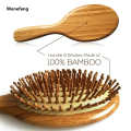 Wenefang Eco Bamboo Hair Brush Nature Wooden Anti-Static Detangle Brush Hair Portable Scalp Massage Comb Air Cushion Styling Tools for Women Men. 