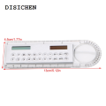 DISICHEN Fashion Mini Pocket Basic Calculator with Magnifier Solar Transparent Ruler Digital Desktop Fit for Kids Student School Supplies. 