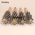 Difutagui Natural Boar Bristle Roller Brush Barber Hair Roller Wood Hair New style Luxury Brush Round Barrel Hair Comb For Women Curly Hair Hairdressing. 