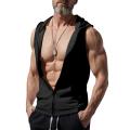 DESCENTE Men Sports Vest Men's Sleeveless Hooded Sport Vest with Pockets Slim Fit Breathable Fitness Waistcoat for Sport Vest Coat. 