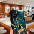 UCUC for Realme 9 Pro / OnePlus Nord CE 2 Lite 5G Back Cover Golden Deer Luxury Glossy Hard Plastic Phone Cases. 