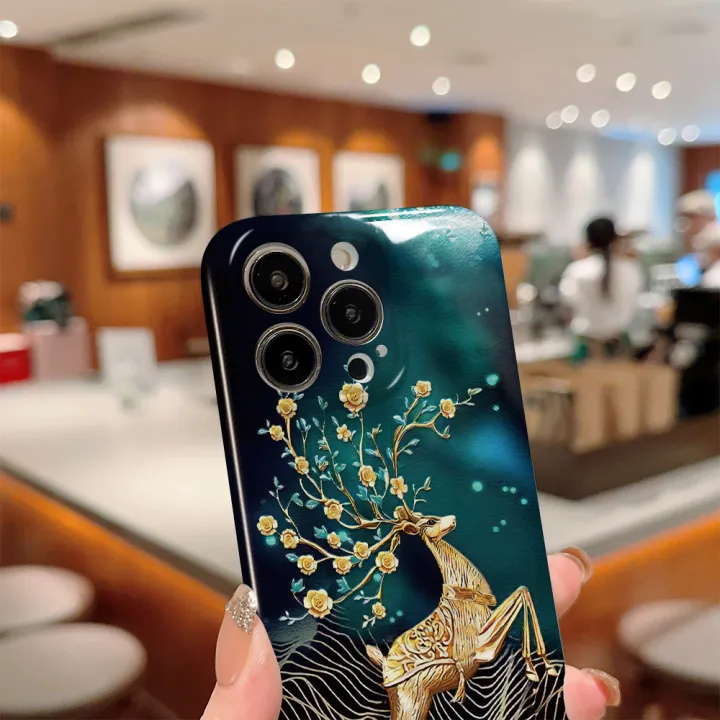UCUC%20for%20Realme%207%20Pro%20Back%20Cover%20Golden%20Deer%20Luxury%20Glossy%20Hard%20Plastic%20Phone%20Cases%20-%20Image%208