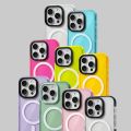 Transparent neon color MagSafe phone case for iPhone 15 16 Pro Max 15pro 13 14 12 wireless charging soft silicone bumper cover. 