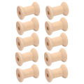 JAERBEE 30Pcs Wooden Empty Thread Spools Natural Color 29mm X23mm. 