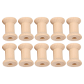 JAERBEE 30Pcs Wooden Empty Thread Spools Natural Color 29mm X23mm. 