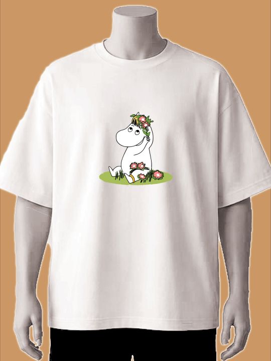Moomin%20Character%20with%20Flower%20Crown%20Graphic%20Printed%20T-Shirt-Cream,%20Brown,%20White,%20Black,%20Blue,%20Maroon,%20-%20Image%206