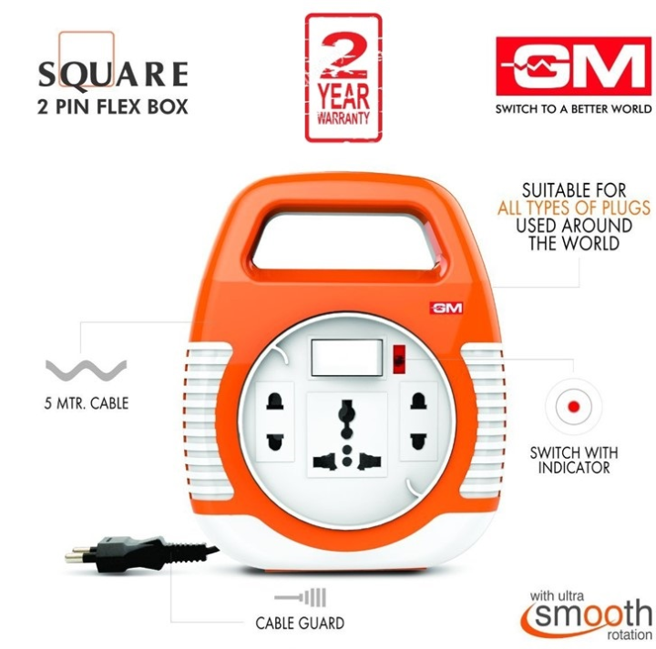 GM Modular 3040-Square 2 Pin Flex Box, xtension cord