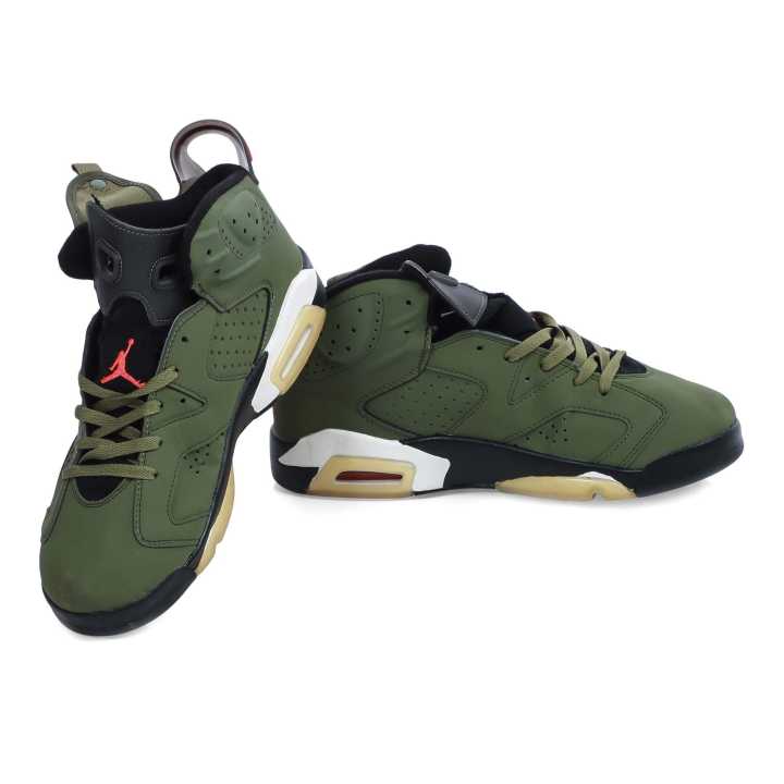 Unisex Army Green Color J6 Sneakers