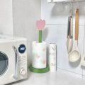 Linman Ornaments Wooden Flower Roll Paper Rack Rolls Storage TissSpecial ue Stand Space Saving Home Decor Tulip Towel Holder Toilet. 