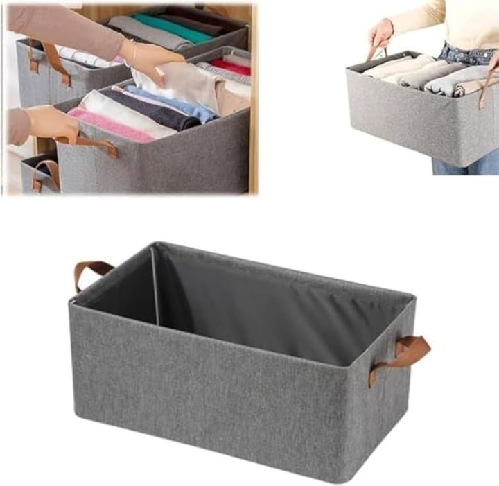 3 Pcs Open Foldable Steel Frame Storage Box For Clothes Wardrobe Organizer Living Box Storage Box