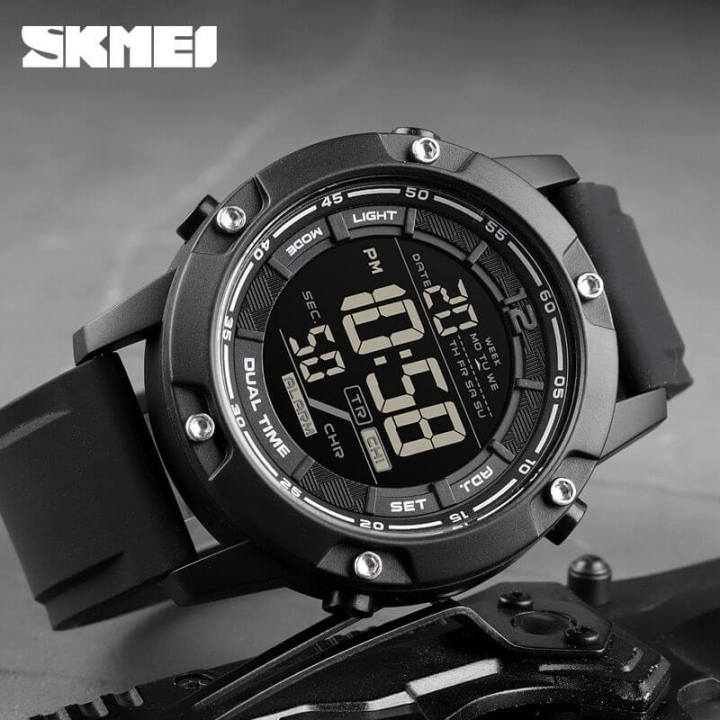 SKMEI%201762%20Digital%20Multifunction%20Waterproof%202%20Time%20Luminous%20Watch%20For%20Men%20-%20Black%20-%20Image%206