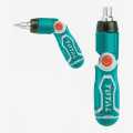 TOTAL 13 in 1 Ratchet Screwdriver Set - TACSD30136 | Multipurpose Ratchet Screwdriver Set | 12 Pcs Screwdriver Bits. 