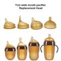 1 Pc 7cm Wide Big Mouth Pacifier 100% Bpa Free Spoon Straw Nipple Gravity Ball Replacement Head For Baby Milk Bottle. 