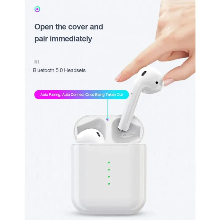 I10%20Tws%20Bluetooth%205.0%20Earbuds%20Tap%20Control%20Automatically%20Pairing%20-%20White%20-%20Image%202