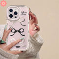 Doodle Wave Point Creative Cute Knot Case for Redmi Note 13 12 9 8 10 9s 11 Pro Redmi 13 9C NFC A3 13C 9A 10A 12 12C Max Poco X6 C65 M6 C55 Luxury Mirror Soft Case. 