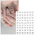 Minimalist Line Bow Nail Art Stickers Decal Ultra-Thin Self Adhesive Nail Stickers For Nail Art Decoration Nail Decals For Women Cologo. 