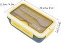 Microwave Safe 1100ml Double Layer Leak Proof Lunch Box With Spoon And Chopstick. 