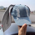 Y2k Hats New Jeans Bunny Ears Hats Kpop Outfits For Women Baseball Cap Hip-hop Beanies Grunge Girl Caps ZHANGNA. 