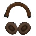 Headphone Sponge Leather Case Earmuffs Head Beam Protective Cover Beam Pad for -SR5 SR5BT Brown. 