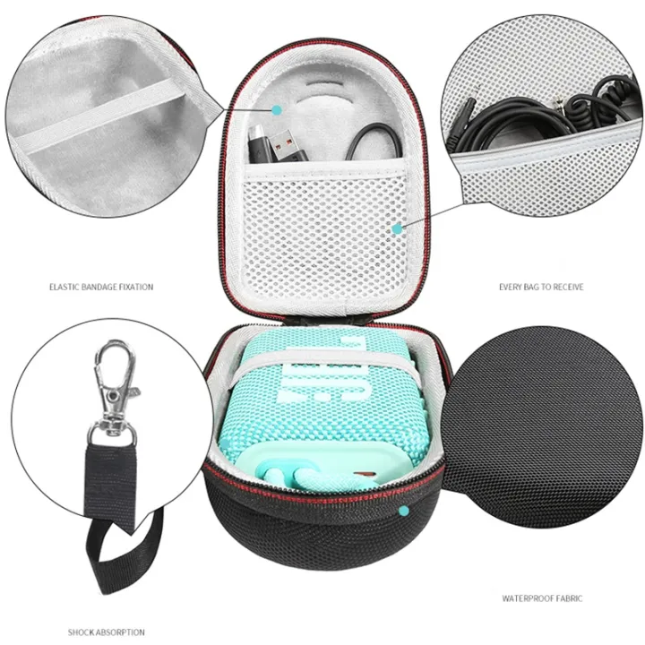 OYPFXMI%20Carrying%20Case%20Travel%20Storage%20Bag%20EVA%20Waterproof%20Protector%20Portable%20Hard%20Case%20for%20GO%203%20Bluetooth%20Speaker%20Pink%20-%20Image%207
