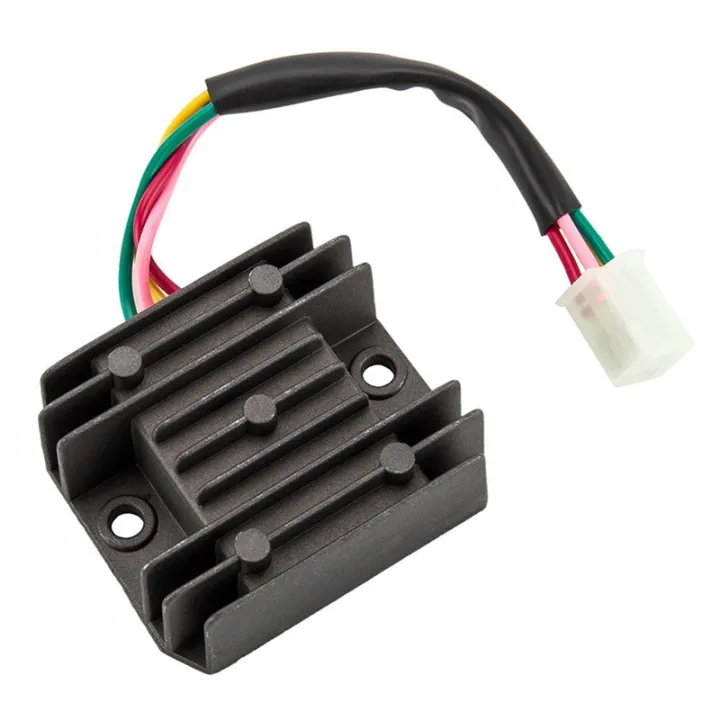 fasdaga%205X%20Universal%204%20Wire%20Full%20Wave%20Black%20Motorcycle%20Regulator%20Rectifier%2012V%20DC%20Bike%20Quad%20-%20Image%203