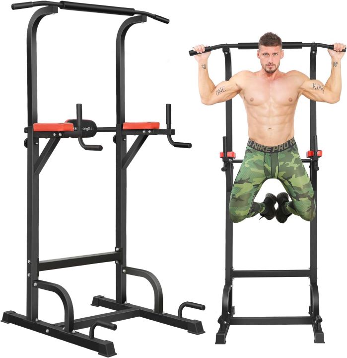 Spn'S Dip Station For Home Indoor Gym, Power Tower,  Adjustable Pull-Up Bar Multi-Functional Training Equipment With Adjustable Height