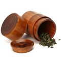 ZOROOM Wooden Tea Pot Handmade Tea Set Portable Travel Tea Storage Candy Nut Coffee Bean Powder Boxed Sealed Can,2 Pcs. 