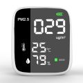Portable USB Rechargeable PM2.5 Detector Multifunctional Thermohygrometer Home Air Detector Indoor Air Quality Analyzer Household Air Pollution Monitor. 