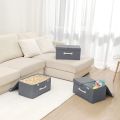 Neat Nook / Dual Compartment Storage Bins with Lids, Large Collapsible Storage Boxes with Lids. 