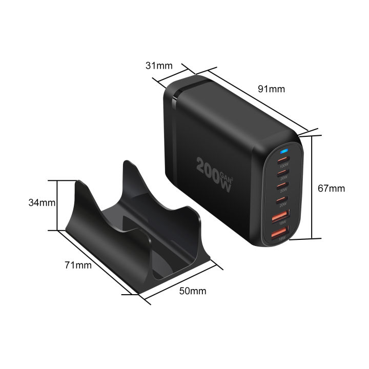 New%20200W%20GaN%20Desktop%20charger%206-port%20USB%20Type%20C%20PD%20Charger%20Fast%20Charge%203.0%20Fast%20Charger%20Mobile%20USB%20charger%20-%20Image%206