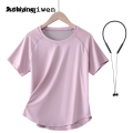 Ashunqiwen Sutuiying DRUR S-4XL Yoga Tops Sportswear Woman Gym Shirts Breathable Short Luxury Sleeve Workout Top Female Running T-Shirt Fitness Clothing. 