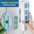 Self-Adhesive Punch-Free Base Holders, Self-Adhesive Socket Holder, Fixer, Wall Mount, Socket Strip Holder, Socket Holder for WiFi Router, Socket. 