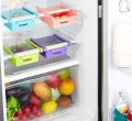 4 Pieces of Solimo Fridge Organizer Space Saver (Multi-colored, 16cm x 15cm x 6cm) -4 pieces Set| Freeze Organiser/ Basket/ Baskets / Organisers. 