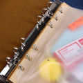 1/10Pcs A5 A6 A7 Transparent File Holder Notebook 6 Hole Loose Leaf Pouch DIY Document Bag Binder Rings PVC Storage Binding Folder. 