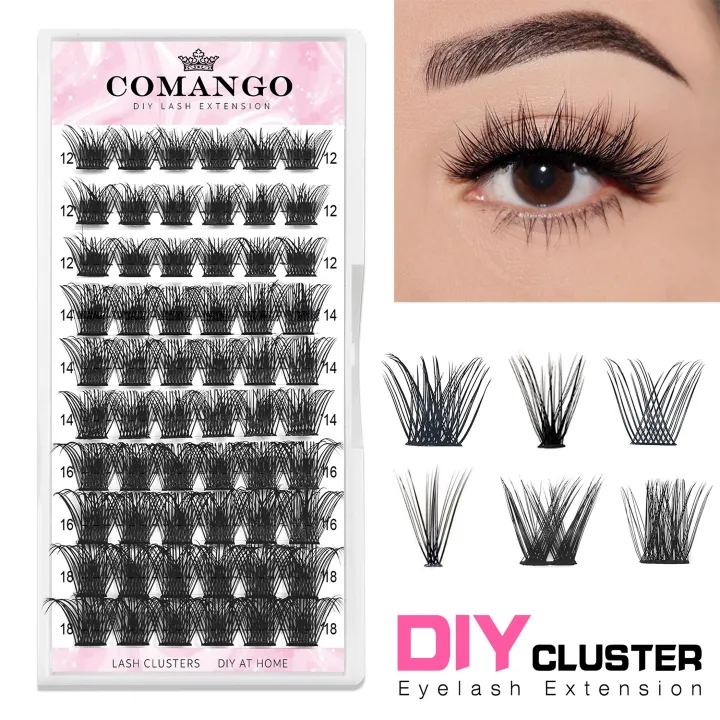 CoMango%20Lash%20Clusters%20D%20Curl%208/10/12/14/16/18MM%20DIY%20Eyelash%20Extensions%20Individual%20Lashes%20Cluster%20DIY%20at%20Home%20-%20Image%203