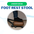 BAESIX Premium Quilted Under Desk Foot Rest Stool – Ergonomic Home Office Chair Support with Soft Cushion & 360° Wheels. 