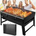 Chrome Plated Portable Outdoor Steel Collapsible Barbeque Grill BBQ BOS. 