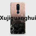Xujiguanghui Oppo F11 Pro Cover Case Rose and black marbel Hard Cover- Design 39 Cover. 
