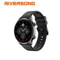 RIVERSONG Motive 7C Calling Smart Watch, 1.52 Inch Display, AI Voice Assistant, 100+ Sports Modes, 24h Health Management, IP68 waterproof, Black, Blue Color. 