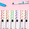 8/12/24Colors Multifunction Flower Outline Roller Curve Pen 3-in-1 Drawing Tools Markers Pen Graffiti Multi-Function Water-based Pen Students. 
