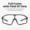 ROCKBROS Photochromic Bicycle Glasses Shades Goggle Large Frame Men Sports Bike Eyewear Sungless Adjustable Cycling Glasses. 
