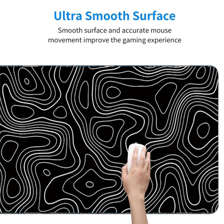 Desk%20Mat,Topographic%20Contour%20Extended%20Big%20Mouse%20Pad%20Computer%20Keyboard%20Mouse%20Mat%20with%20Non-Slip%20Base%20(31.5x11.8%20In)%20C%20Easy%20to%20Use%20-%20Image%206
