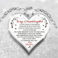 To My Daughter I Love U Mom/Dad Heart Pendant Necklace Jewellery Gift. 