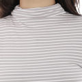 Attire Nepal Striped Turtle Neck Crop Top For Women (Ct-08). 