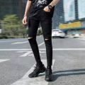 Black Skinny Knee Cut Jeans For Men - Black | Multisize | Fashion | Jeans For Men | Pants For Men | Men'S Wear |. 