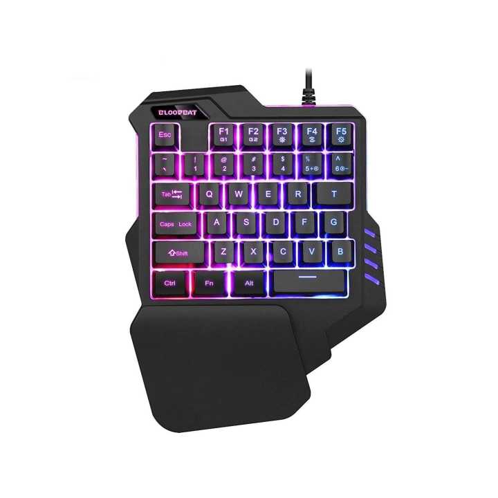 G92 Wired One-handed Keyboard Colorful RGB Backlight Non-Mechanical Gaming Waterproof Keyboard For Mobile Game Computer