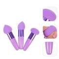 3pcs Makeup Pen Set Mini Sponges Small Mushroom Purple Women Beauty Tools Heart Shaped Puff Portable Wet Dry Pens Cosmetics. 
