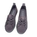 Grey Comfortable Lace Up Flat Sneaker For Women 6581. 